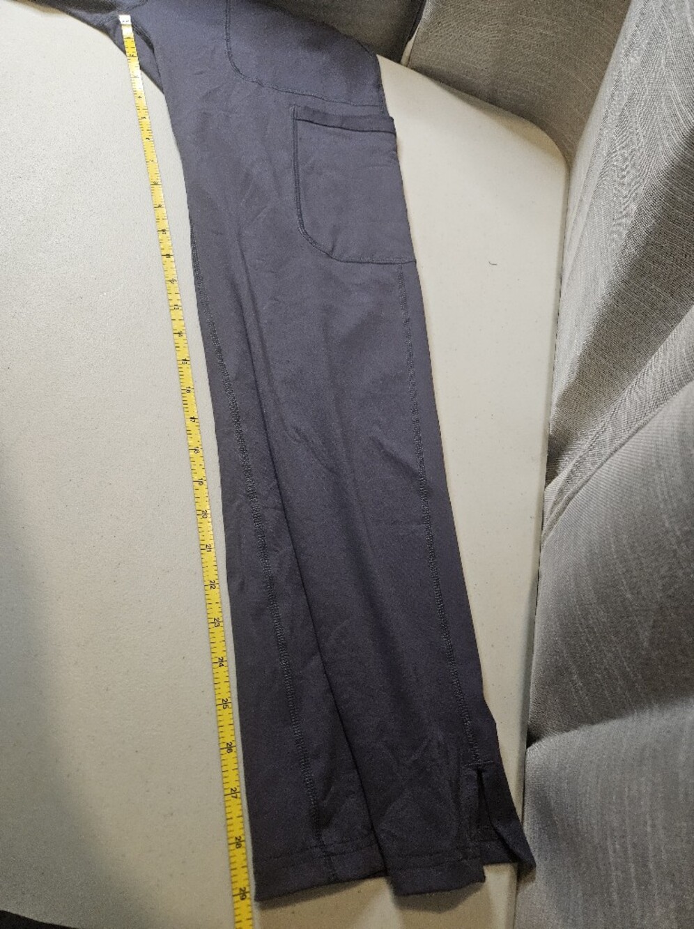 QBK Yoga Scrub Pants Women Five Pocket Cargo Scrub Pan Blue Grey Color Smal New - Picture 13 of 16